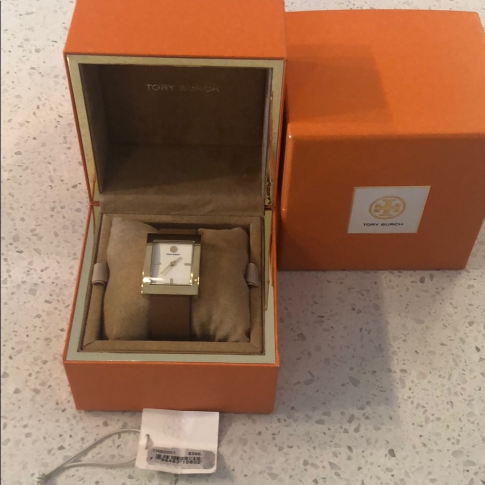 Tory Burch Gold Buddy Classic Leather Watch